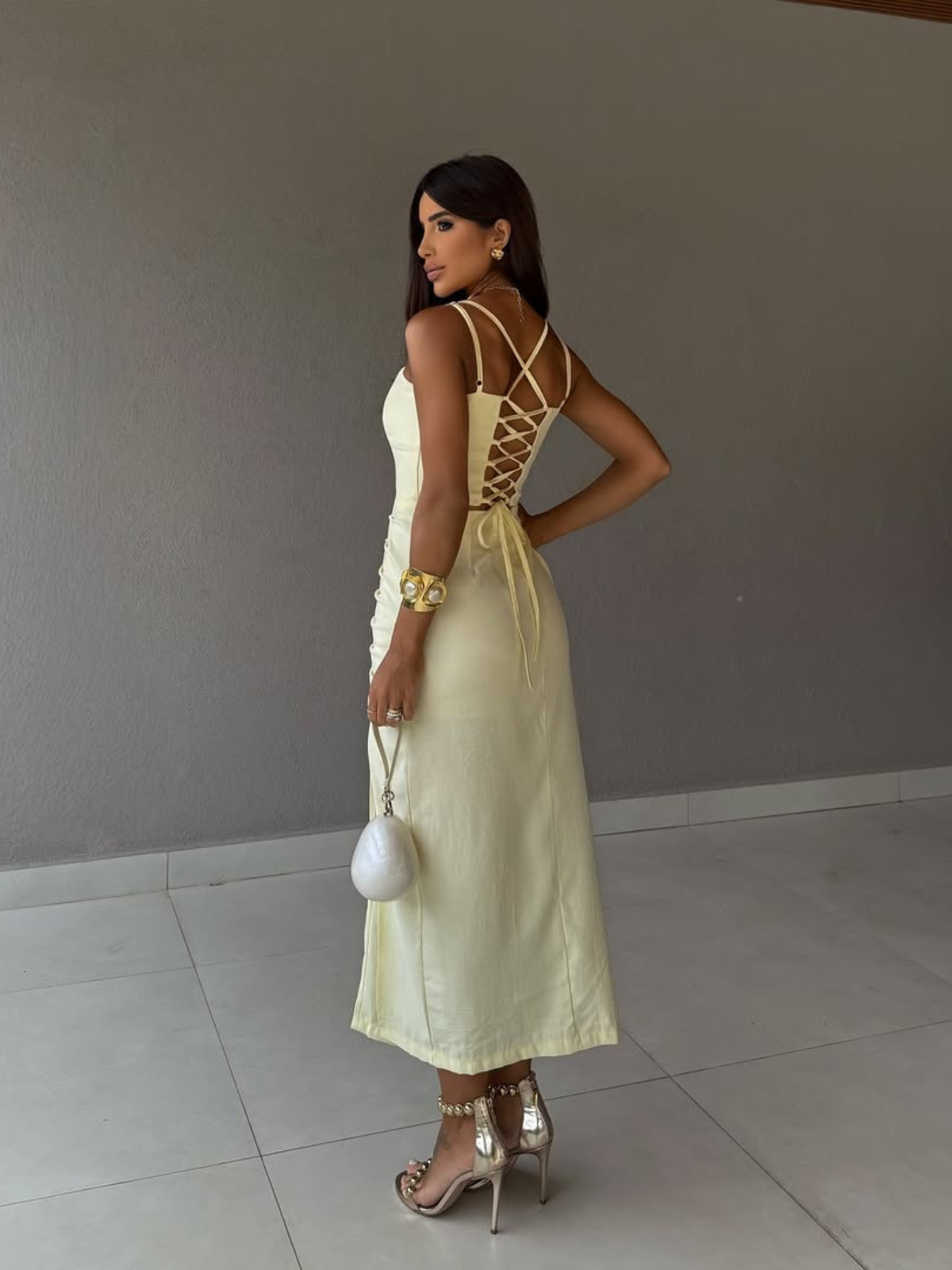 VESTIDO MARGARIDA AMARELO