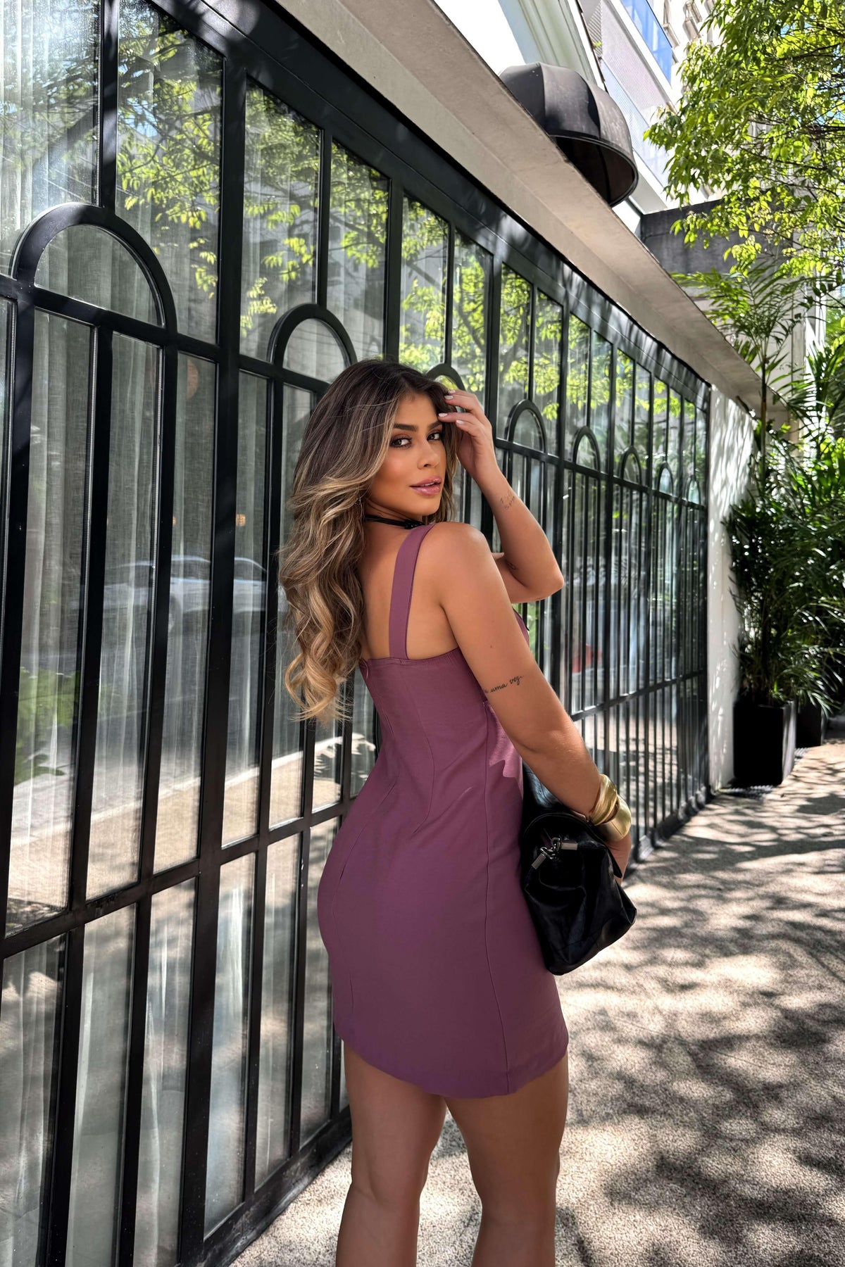 Vestido Monaco uva