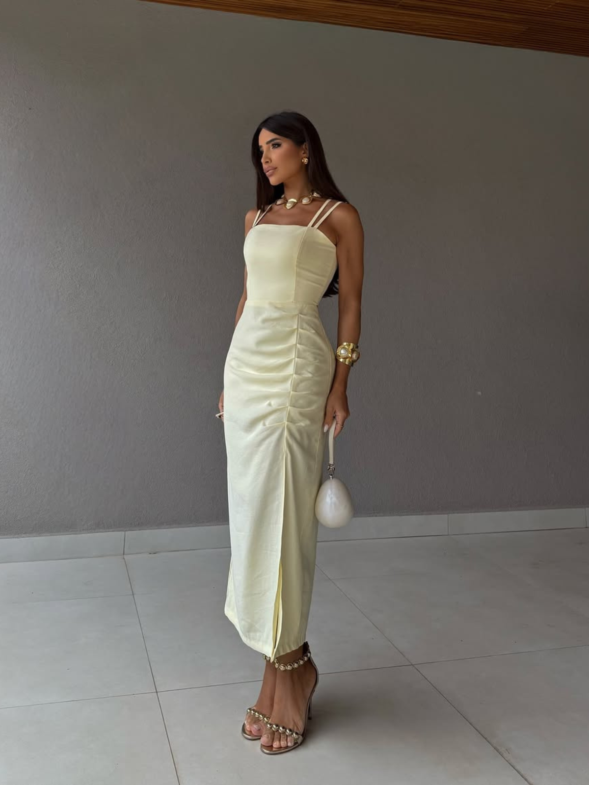 VESTIDO MARGARIDA AMARELO