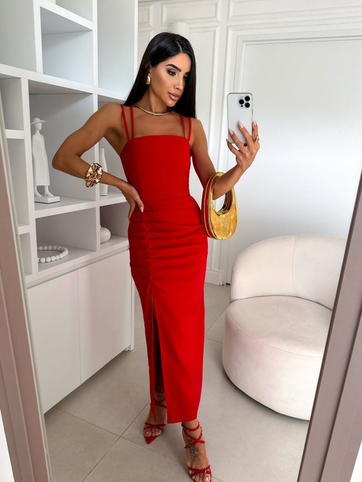 VESTIDO MARGARIDA VERMELHO