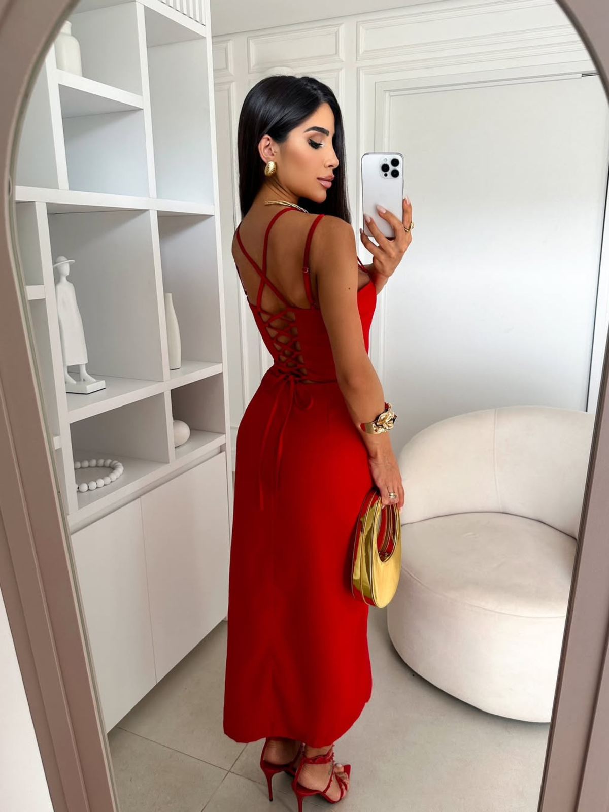 VESTIDO MARGARIDA VERMELHO