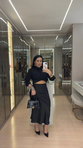 CAMISA MANGA-LONGA PRETO