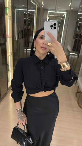 CAMISA MANGA-LONGA PRETO
